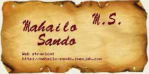 Mahailo Sando vizit kartica